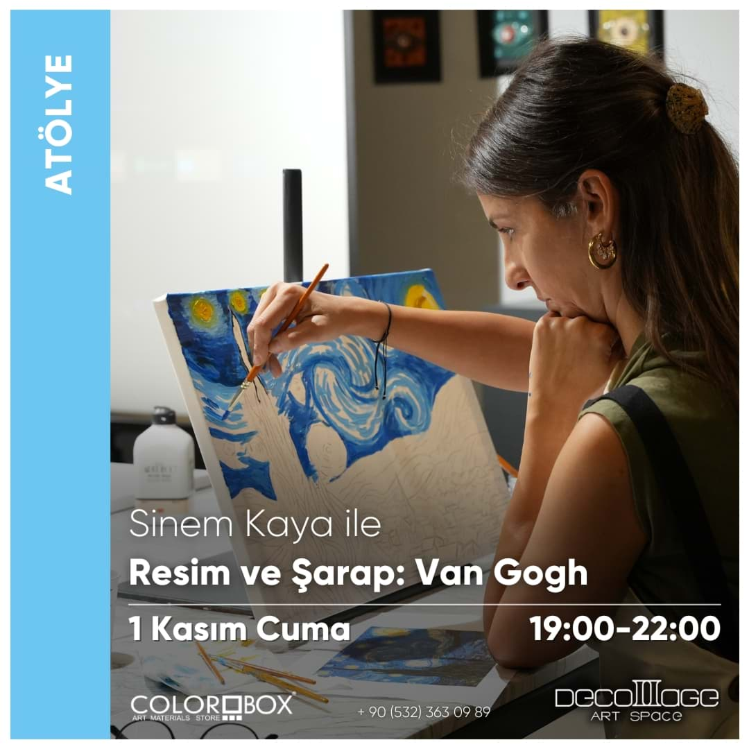 Resim ve Şarap Atölyesi: Van Gogh resmi